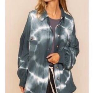 NEW! POL Shacket Tie-Dye Button-Up size small